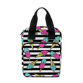 Black Striped Ice Cream Pattern Print Bible Tote Bag
