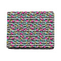 Black Striped Ice Cream Pattern Print Bifold Wallet