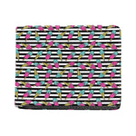 Black Striped Ice Cream Pattern Print Bifold Wallet
