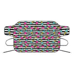 Black Striped Ice Cream Pattern Print Car Windshield Snow Cover