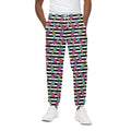 Black Striped Ice Cream Pattern Print Cotton Sweatpants