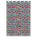 Black Striped Ice Cream Pattern Print Curtain