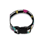 Black Striped Ice Cream Pattern Print Dog Collar