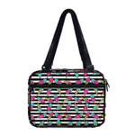 Black Striped Ice Cream Pattern Print Double Strap Bible Bag