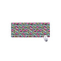 Black Striped Ice Cream Pattern Print Extended Mouse Pad