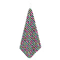 Black Striped Ice Cream Pattern Print Hand Towel