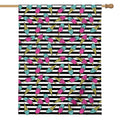 Black Striped Ice Cream Pattern Print House Flag