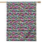 Black Striped Ice Cream Pattern Print House Flag