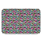 Black Striped Ice Cream Pattern Print Indoor Door Mat