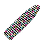 Black Striped Ice Cream Pattern Print Ironing Board Cover