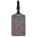 Black Striped Ice Cream Pattern Print Luggage Tag