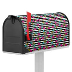 Black Striped Ice Cream Pattern Print Mailbox Cover