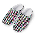 Black Striped Ice Cream Pattern Print Mesh Casual Shoes