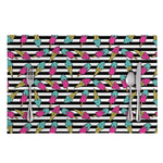 Black Striped Ice Cream Pattern Print Placemat