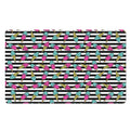 Black Striped Ice Cream Pattern Print Polyester Doormat