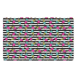 Black Striped Ice Cream Pattern Print Polyester Doormat
