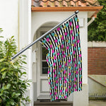 Black Striped Ice Cream Pattern Print Polyester Flag