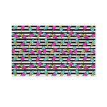Black Striped Ice Cream Pattern Print Polyester Flag