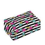 Black Striped Ice Cream Pattern Print Rectangle Tissue Box Cover