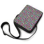 Black Striped Ice Cream Pattern Print Rectangular Crossbody Bag