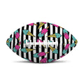 Black Striped Ice Cream Pattern Print Rugby Ball