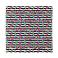 Black Striped Ice Cream Pattern Print Silk Bandana