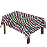 Black Striped Ice Cream Pattern Print Tablecloth