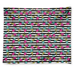 Black Striped Ice Cream Pattern Print Tapestry