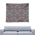 Black Striped Ice Cream Pattern Print Tapestry