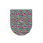 Black Striped Ice Cream Pattern Print Toilet Lid Cover