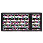Black Striped Ice Cream Pattern Print Trifold Wallet