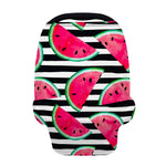 Black Striped Watermelon Pattern Print Baby Seat Cover