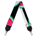 Black Striped Watermelon Pattern Print Bag Strap