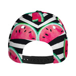 Black Striped Watermelon Pattern Print Baseball Cap