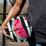 Black Striped Watermelon Pattern Print Basketball