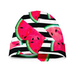 Black Striped Watermelon Pattern Print Beanie