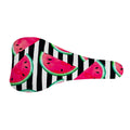 Black Striped Watermelon Pattern Print Bicycle Seat Cover