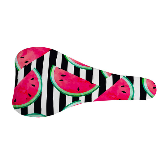 Black Striped Watermelon Pattern Print Bicycle Seat Cover