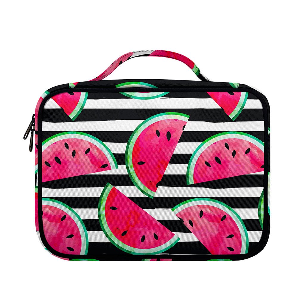 Black Striped Watermelon Pattern Print Briefcase Bible Bag