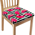 Black Striped Watermelon Pattern Print Chair Cushion Cover