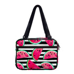 Black Striped Watermelon Pattern Print Double Strap Bible Bag