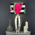 Black Striped Watermelon Pattern Print Drum Lamp Shade