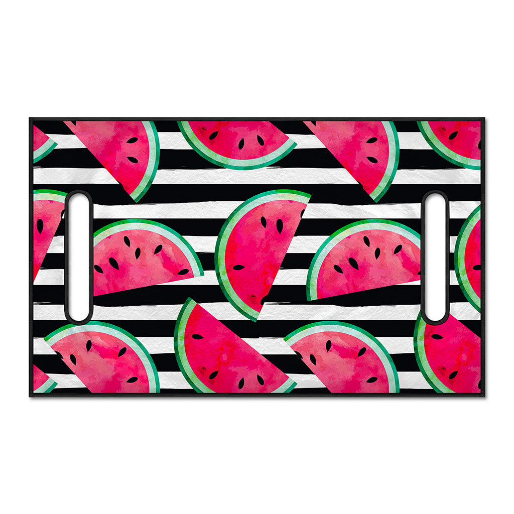 Black Striped Watermelon Pattern Print Golf Cart Seat Cover