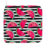 Black Striped Watermelon Pattern Print Hand Towel