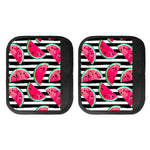 Black Striped Watermelon Pattern Print Handle Covers