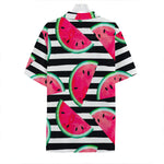 Black Striped Watermelon Pattern Print Hawaiian Shirt