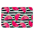 Black Striped Watermelon Pattern Print Indoor Door Mat