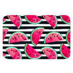 Black Striped Watermelon Pattern Print Indoor Door Mat