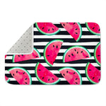 Black Striped Watermelon Pattern Print Indoor Door Mat