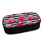 Black Striped Watermelon Pattern Print Insulin Cooler Travel Case
